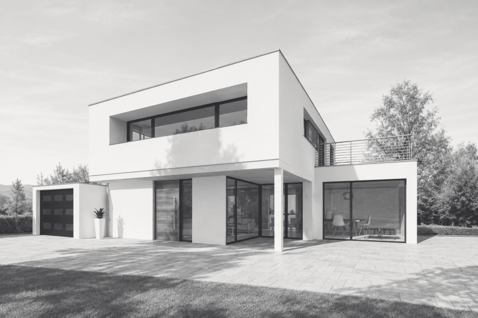 Modernes Einfamilienhaus, Entwurf des Planungsbüro Stüber